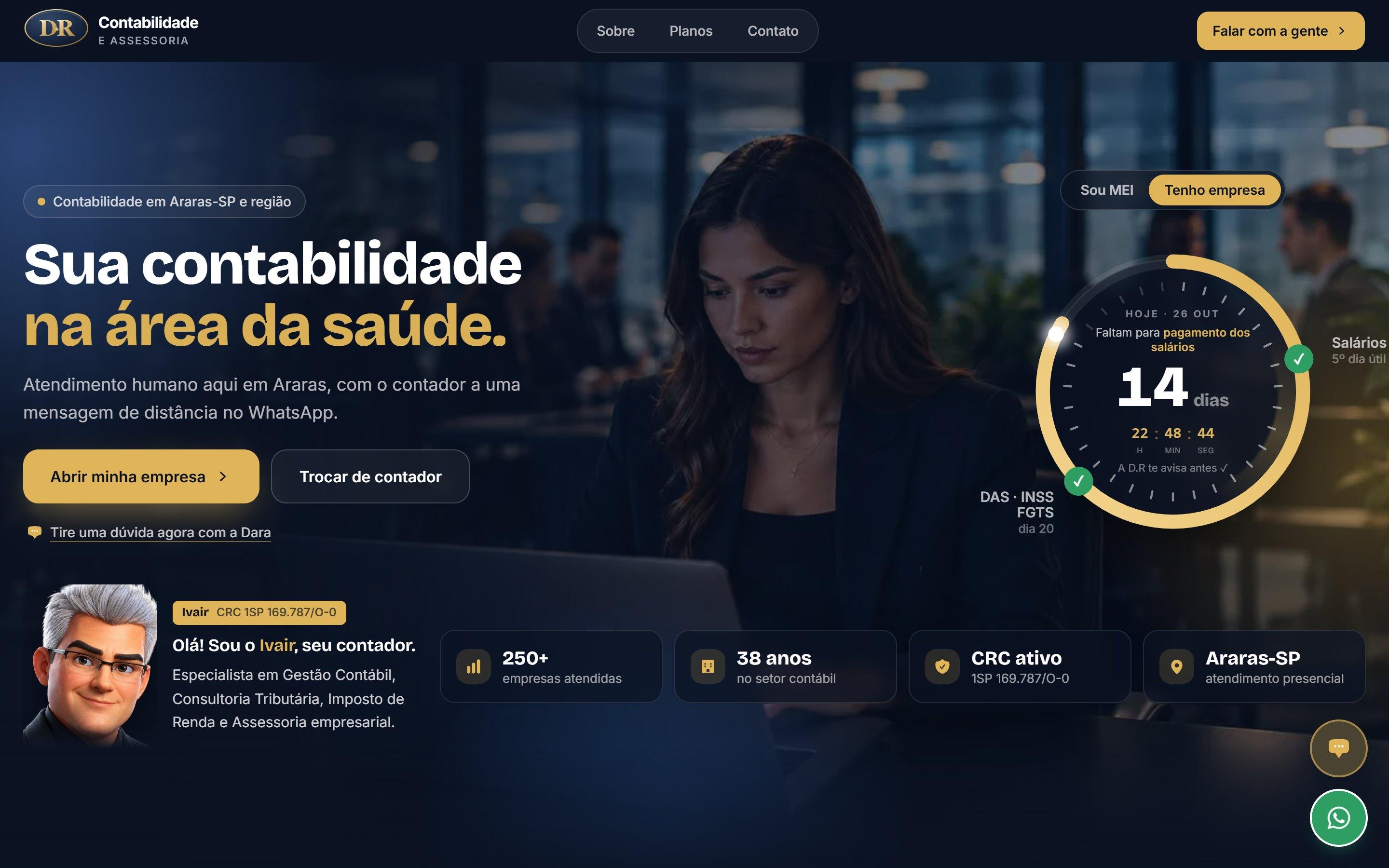 Site D.R Contabilidade e Assessoria